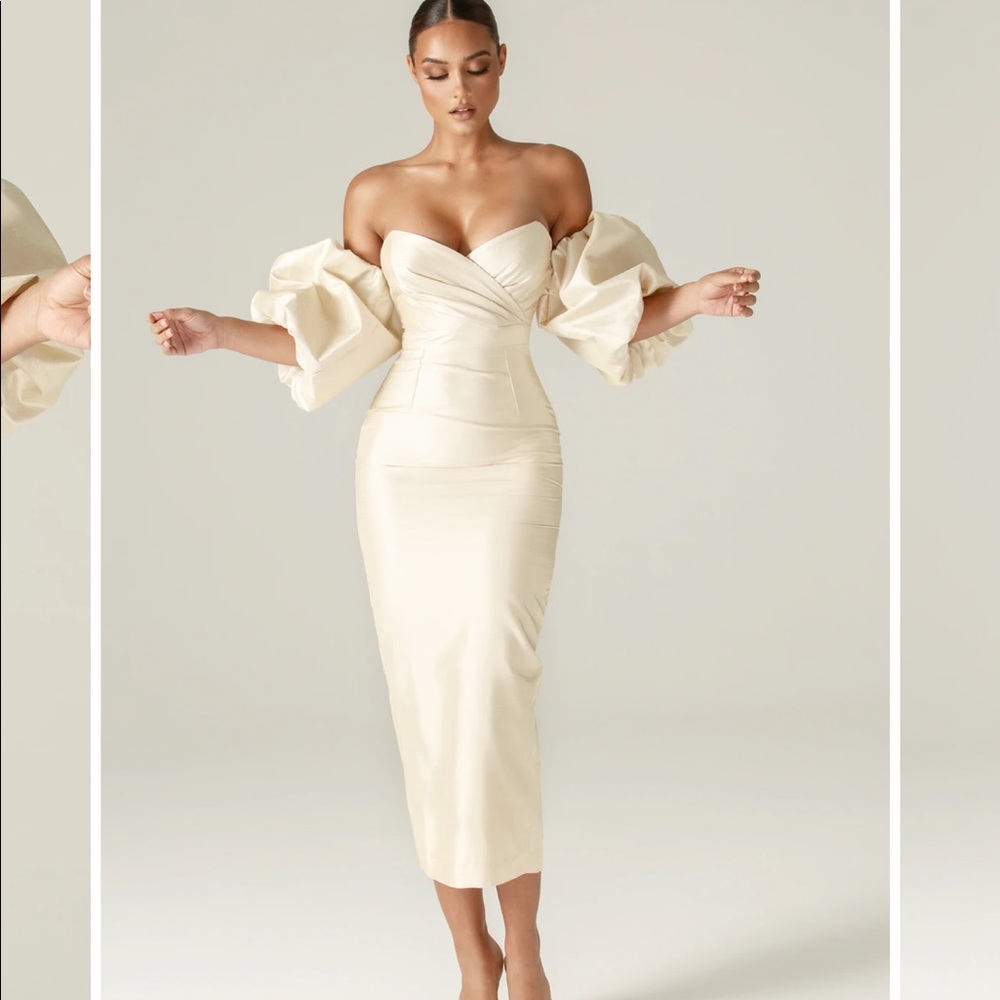 alieva puff sleeve dress